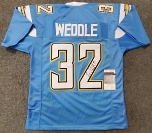 SAN DIEGO CHARGERS ERIC WEDDLE AUTOGRAPHED SIGNED JERSEY JSA COA