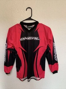 Oneal Jersey Youth Size Medium Long Sleeve Black Pink Elbow Padding Kids - Picture 1 of 4