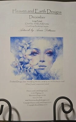 Heaven And Earth Designs HAED Cross Stitch Pattern December - Image 1 of 4