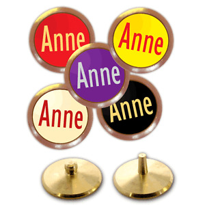 Best Impressions Personalised Golf Ball Markers Brass 5 Pack Different Colours