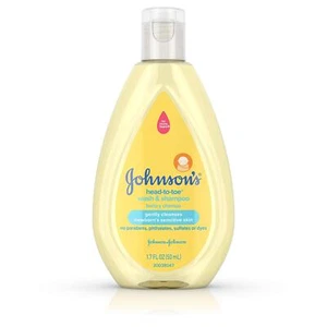 Johnsons Head-to-toe Tearless Gentle Baby Wash & Shampoo, 1.7 Fl. Oz, 1.70 Oz - Picture 1 of 9