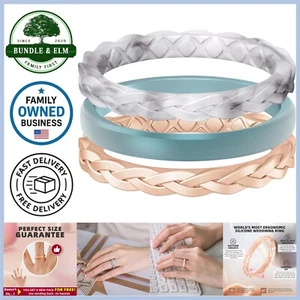 Women’s Silicone Bridal Ring Sets Multipack Breathable Workout Accessories - Picture 1 of 7