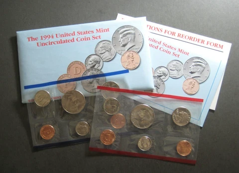 1994 United States Mint Uncirculated Coin Set - 10 Coin Set - * Free Shipping * Cover