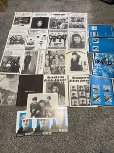 HUGE LOT Vintage John Lennon Strawberry Fields Forever Newsletters Memorabilia - Picture 1 of 16