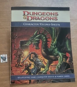 =Dungeons and Dragons Character Record Sheets and Power Cards Sheets sealed = - Picture 1 of 2