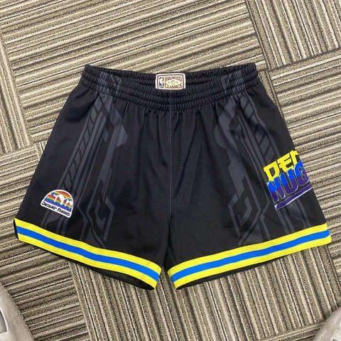 NEW MITCHELL AND NESS HWC DENVER NUGGETS SHORTS WOMENS MEDIUM Cover