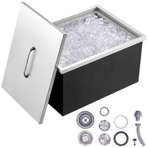 VEVOR Vaschetta Ghiaccio da Incasso 508x355x308 mm in Acciaio Inox per Bevande - Imagen 1 de 12