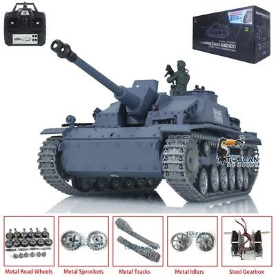 Henglong Customized 1/16 StugIII RTR RC Tank Infrared 3868 7.0 Metal Track Wheel - Image 1 of 4