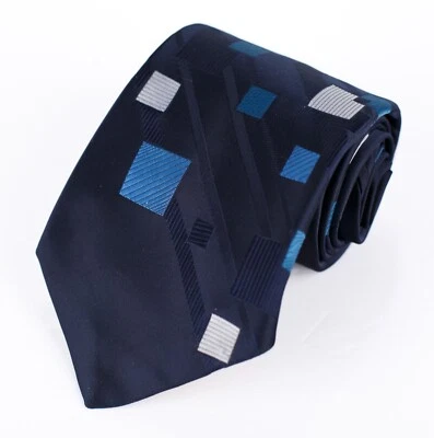 Corbata para hombre Tonino Firenze azul marino hecha en Italia 100 % poliéster años 70 57" x 4" Foto 1 de 4