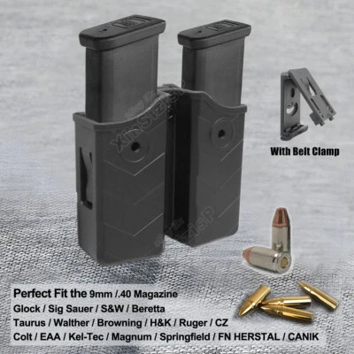 Double Magazine Holster OWB Fit Springfield XD9 XDM XDS-40 Sig P250 P320 P365 - Image 1 of 4