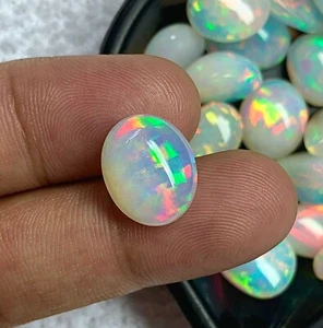 Natural Ethiopian Opal Cabochon, Top Grade Quality Opal, 5 Crt Multi Fire Opal - Picture 1 of 5