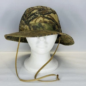 VTG Realtree Camo Hunting Boonie Bucket Hat with strap Large USA - Picture 1 of 10