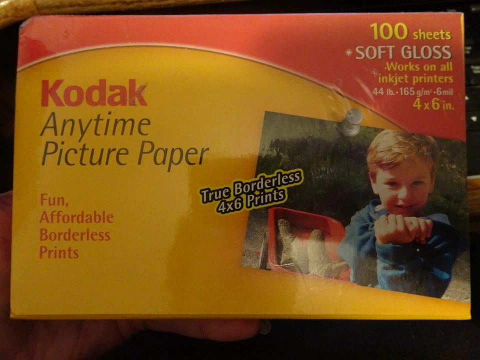 Kodak Anytime Picture Paper for Inkject Printers 4"x6" 100 Sheets Soft Gloss - Image 1 of 1