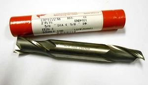 BRUBAKER Double End Mill 5/8" 2FL HSS 5/8" x 1-1/8" x 4-1/2" 72238 - Picture 1 of 1