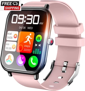 Smart Watch for Men Women, Fitness Tracker, 1.9" Smartwatches, 24 Sports Modes, - Picture 1 of 17