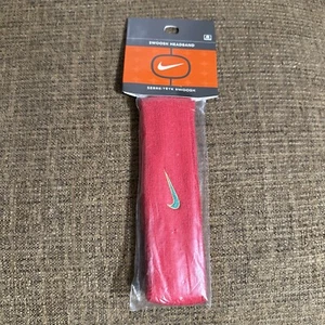Vintage Nike Swoosh Red And Green Swoosh Sweat Headband - New - Picture 1 of 3