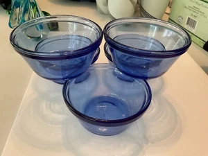 5er Set Vintage Anchor Hocking Kobaltblau Puddingbecher Auflaufförmchen 6 Unzen - Bild 1 von 4
