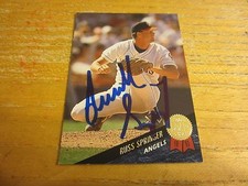 Russ Springer Autographed Signed 1993 Leaf #549 Card MLB California Angels