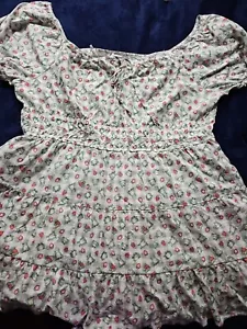 Hot Topic Plus Damengröße 4 4 x Erdbeere Frosch Stufen Gingham Kleid Taschen - Bild 1 von 6