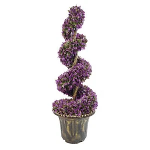 Large Artificial Spiral Tree Topiary with Decorative Planter 90cm Purple - Picture 1 of 8