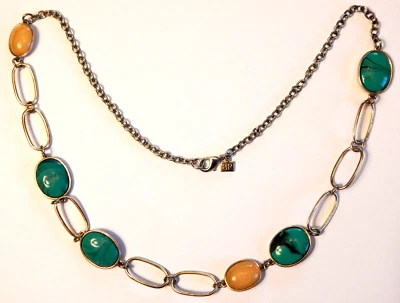Firmado BR Banana Republic Cadena Boho Collar Turquesa Imitación Piedra 26 y 1/2 Pulgadas Foto 1 de 4