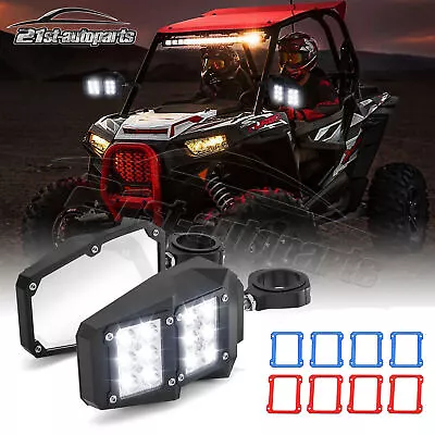 UTV Rear View Side Mirrors W/ LED Spot Lights For Honda Talon 1000R 1000X 2025 - Image 1 of 4