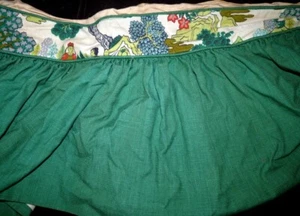 Vintage MCM 101" Asien Thema grüne Rindendecke maßgeschneiderte Schürze Vorhänge Rindetuch - Bild 1 von 5