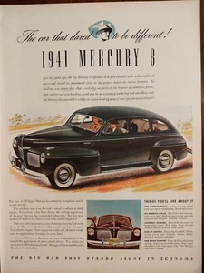 Pubblicità stampa auto Mercurio 1941 vintage L'auto che osò essere diversa! - Foto 1 di 1