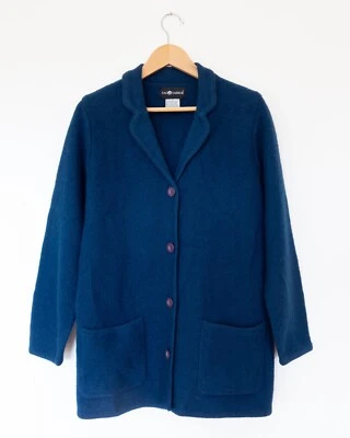 Vintage Sag Harbor Navy Wool Knit Sweater Jacket Women's Small - Image 1 of 4