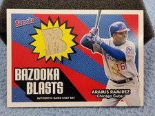 2005 TOPPS BAZOOKA BLASTS ARAMIS RAMIREZ GAME USED BAT CHICAGO CUBS