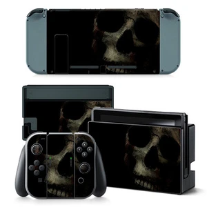 Nintendo Switch Console & Joy-Con Controller Dark Skull Vinyl Skin Decal Wrap - Picture 1 of 1