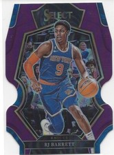 (0847) RJ BARRETT #/99 2022-23 PANINI SELECT PREMIER LEVEL PURPLE PRIZM DIE-CUT