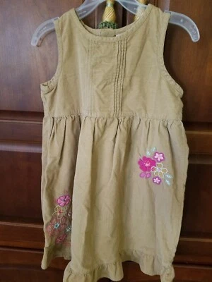 VGUC Old Navy Girls Khaki Corduroy Dress Size 5T Jumper - Image 1 of 4