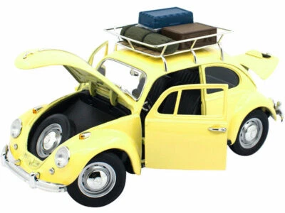 Volkswagen Beetle 1967 y accesorios amarillo 1:18 fundido a presión por firma de carretera 92078 Foto 1 de 3
