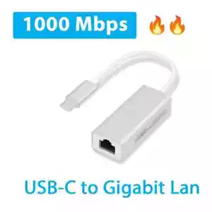 USB-C Type-C to RJ45 Network Gigabit Ethernet Lan Adaptor for PC and Mac - Picture 1 of 3
