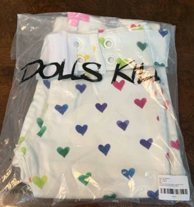 Dolls Kill Care Bears NEW in PACKAGE White Rainbow Heart Flare Pants Medium M - Picture 1 of 7