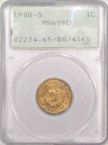1908 S Indian Head Cent Penny PCGS MS-65 RD OGH RATTLER - Picture 1 of 2