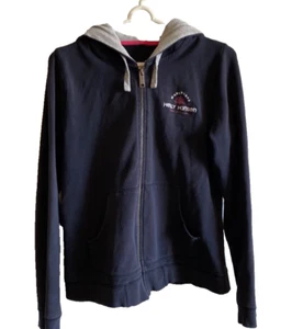 Helly Hansen Sailing Sweatshirt Zip Cotton Hoodie, Navy, Size M - Picture 1 of 8