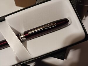 VERY RARE CROSS CLASSIC RED WINE AND POLISHED CHROME BALLPOINT PEN NEW GIFT