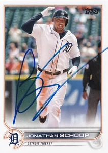 JONATHAN SCHOOP SIGNED AUTO'D 2022 TOPPS CARD #493 DETROIT TIGERS ORIOLES - Picture 1 of 4
