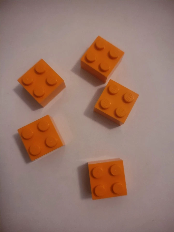 Lego 5 Stück steine orange 2x2 (3003)  Steine Baustein - Bild 1 von 1