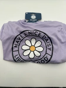Neu Life is Good lila Gänseblümchen Hund T-Shirt Größe Large - Bild 1 von 3
