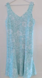 Sommer/Cocktail Kleid Damen Gr. 42 gesmokter Rücken, seitlicher Reißverschluß - Bild 1 von 4