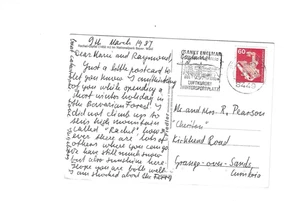 DEUTSCHLAND 1987 Bild Postkarte geschickt von Sankt Englmar nach Cumbria - Bild 1 von 2