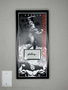 Arnold Schwarzenegger Bodybuilder handsignierter Schnitt gerahmt 9x20 Foto JSA COA - Bild 1 von 6