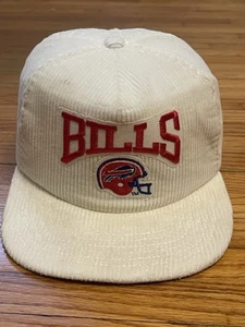 Vintage 90s Buffalo Bills New Era NFL Corduroy Snapback Hat Cap Script OSFA - Bild 1 von 9
