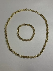 Monet 20-Inch Goldtone Necklace & 7-Inch Bracelet #4995 - Picture 1 of 7