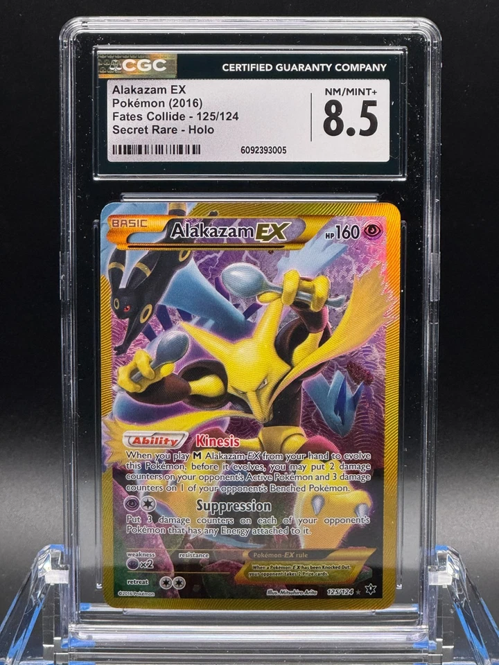 CGC 8.5 NM/MINT+ ✨ - Alakazam EX 125/124 Fates Collide Secret Rare Holo - Image 1 of 2