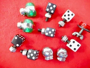 RAT HOT ROD OLD SCHOOL DICE BOLTS, SKULL VALVE CAPS ETC - Picture 1 of 5