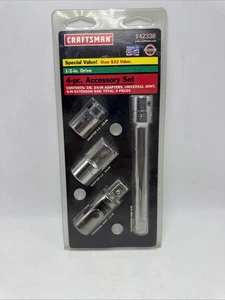 Craftsman 1/2in. Drive 4-pc. Adapter Accessory Set #9-42338 USA Sears New In Pkg - Picture 1 of 10